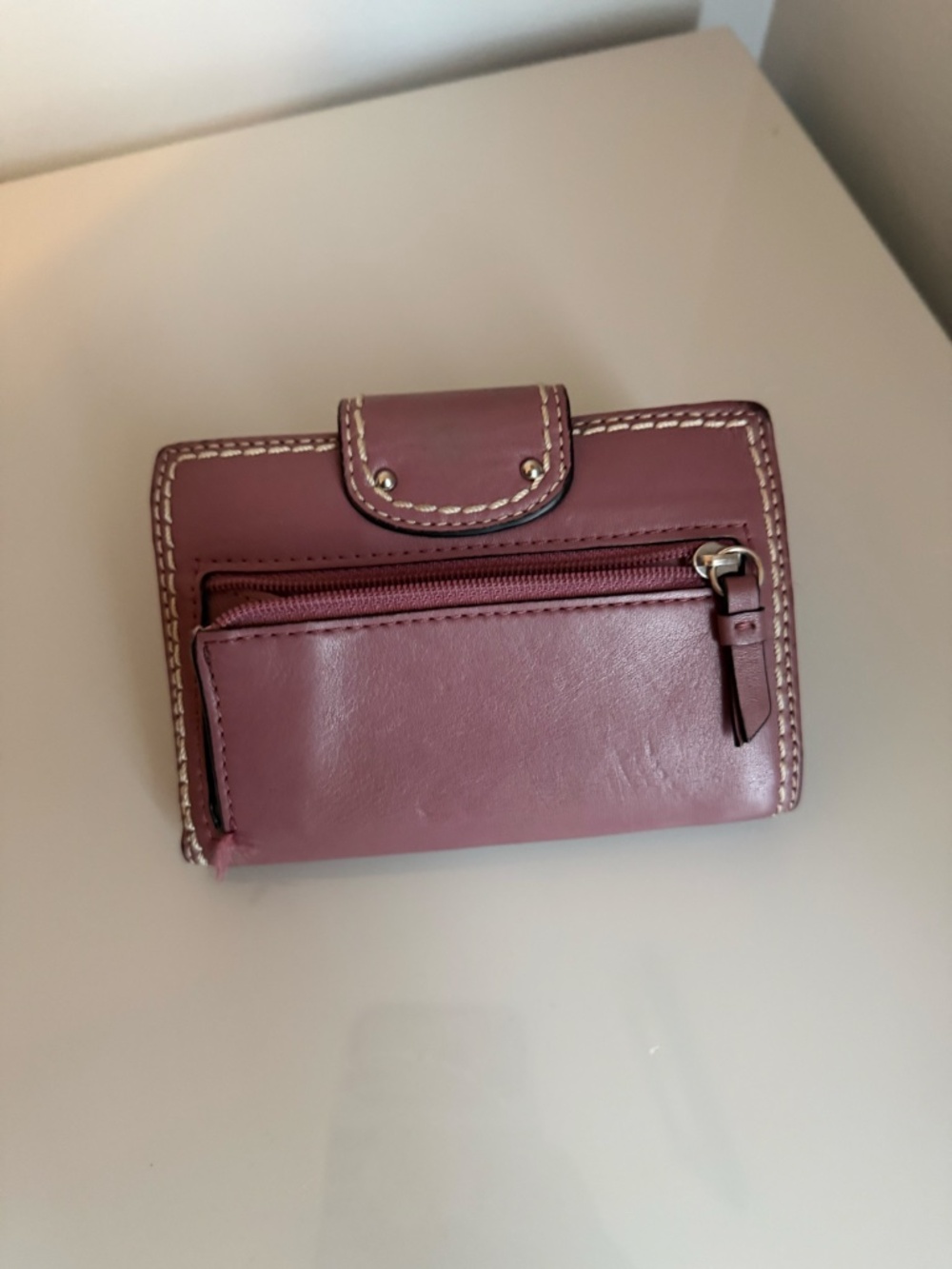 Coach Dark Pink Leather Wallet - Picture 4 of 5